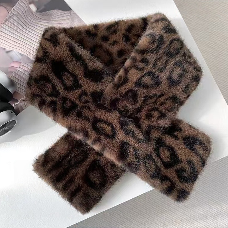 Faux Fur Winter Hat and Scarf Set Plush Hat with Ear Protection Christmas Gift